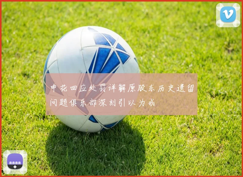 申花回应处罚详解原股东历史遗留问题俱乐部深刻引以为戒